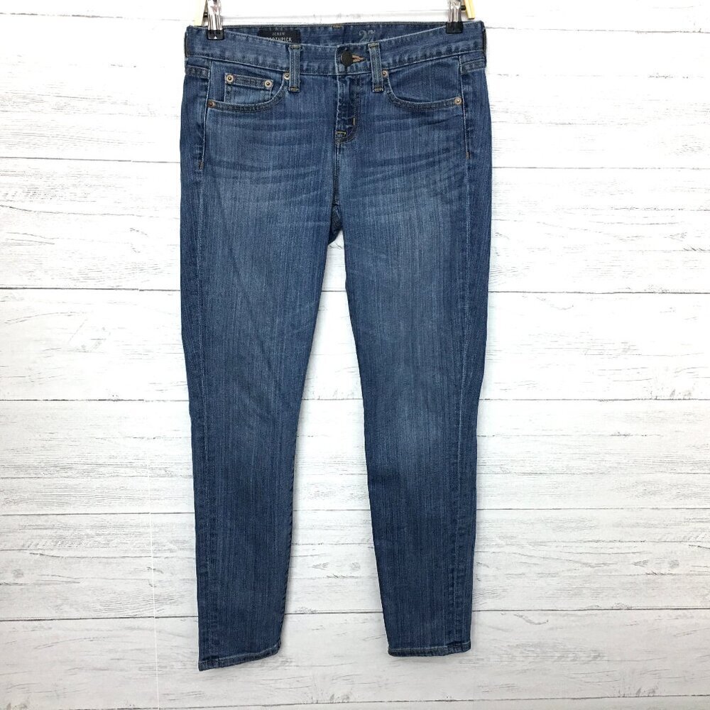 J. Crew Women's Jeans Toothpick Ankle Stretch Low Rise size 27 length 29"